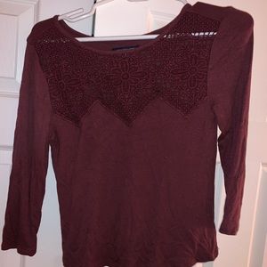 American Eagle Maroon Top